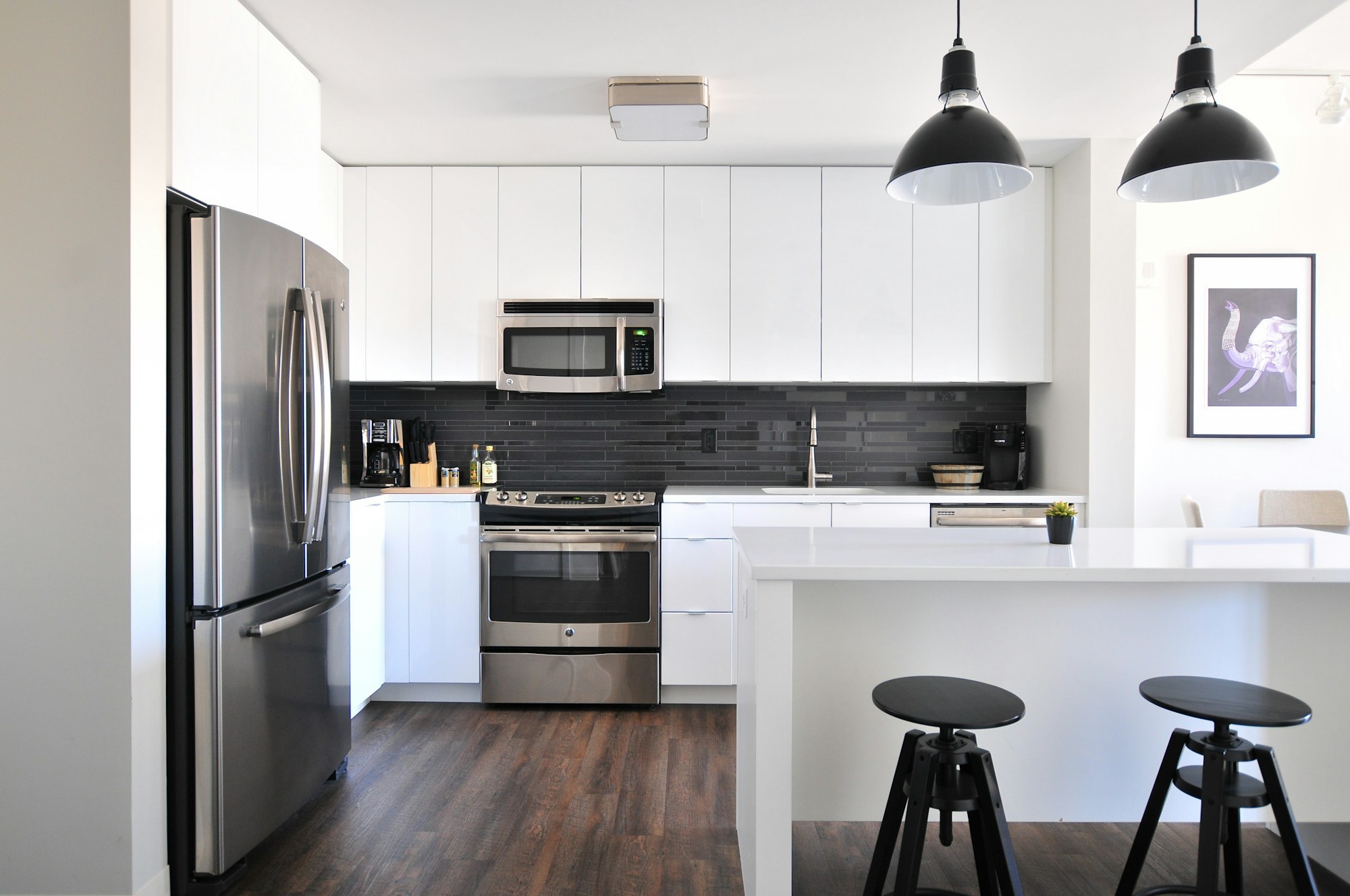 kitchen bench being cleaned residential Perth